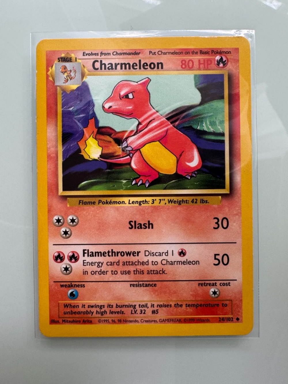 Chameleon Vintage Pokemon Card Moderately played